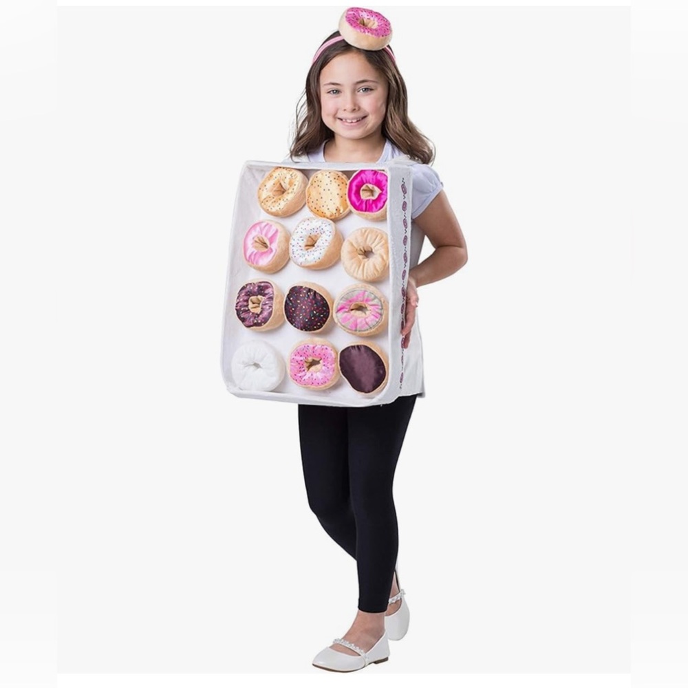 Kid Girl Donut Vendor Box Costume 🍩🎃